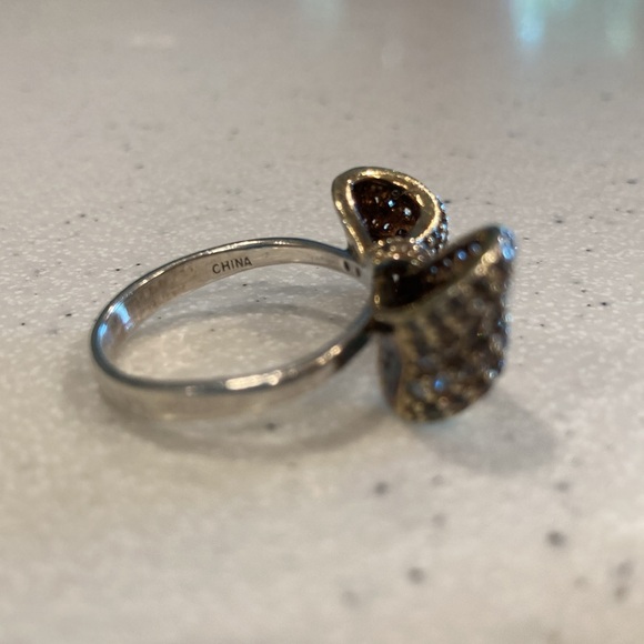 Sterling bow sparkle ring - Picture 4 of 11